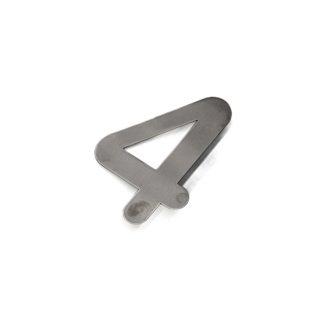 NUMERO INOX RED 4 155MM