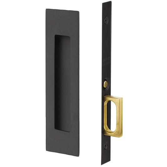 CERRADURA DE EMBUTIR PARA PUERTA CORREDIZA DE BAÑO NARROW MODERN NEGRA